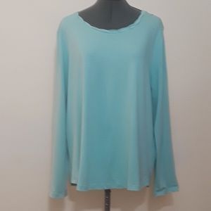 Chico's Ice Blue Long Sleeved Tee